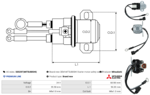 Solénoide / Relais démarreur SS5297(MITSUBISHI)