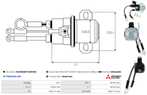 Solénoide / Relais démarreur SS5298(MITSUBISHI)