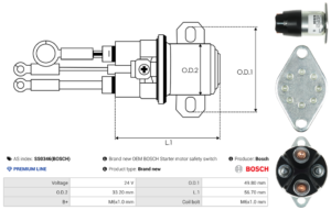 Solénoide / Relais démarreur SS0346(BOSCH)