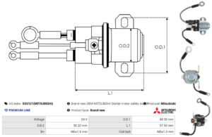 Solénoide / Relais démarreur SS5121(MITSUBISHI)