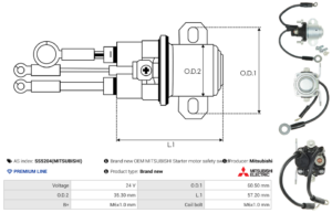 Solénoide / Relais démarreur SS5204(MITSUBISHI)