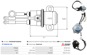Solénoide / Relais démarreur SS5206(MITSUBISHI)