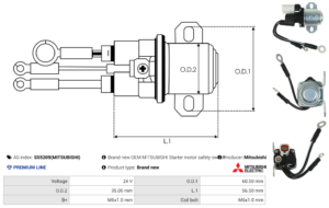 Solénoide / Relais démarreur SS5209(MITSUBISHI)