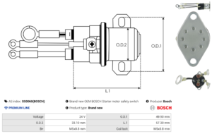 Solénoide / Relais démarreur SS0060(BOSCH)