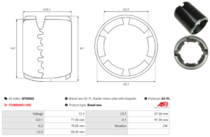 Carcasse de démarreur SF5050S