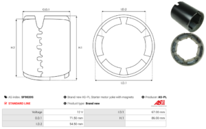 Carcasse de démarreur SF9020S