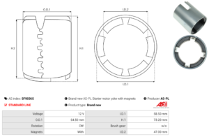 Carcasse de démarreur SF9036S