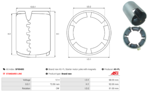 Carcasse de démarreur SF9048S