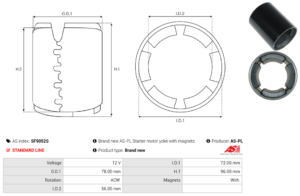 Carcasse de démarreur SF9052S