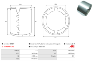 Carcasse de démarreur SF1007