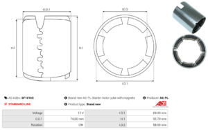 Carcasse de démarreur SF1016S