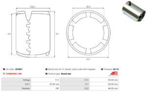 Carcasse de démarreur SF9001