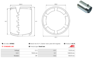 Carcasse de démarreur SF9002