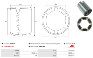 Carcasse de démarreur SF1028S