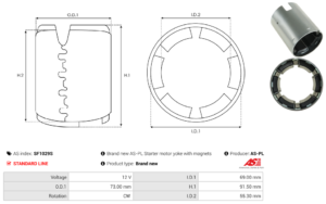 Carcasse de démarreur SF1029S