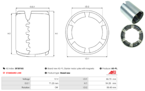 Carcasse de démarreur SF3016S