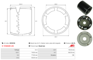 Carcasse de démarreur SF3019S