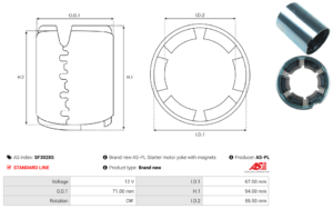 Carcasse de démarreur SF3028S