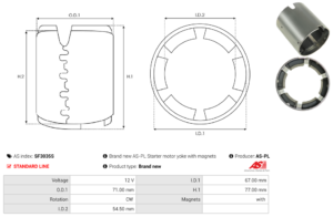 Carcasse de démarreur SF3035S