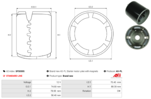 Carcasse de démarreur SF5030S